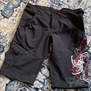 The North Face mountain bike shorts for women.